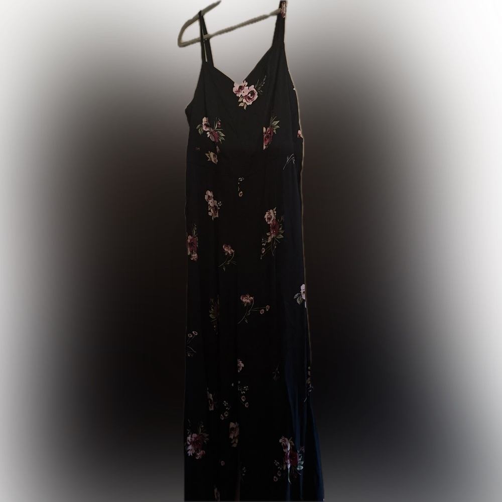 Torrid Black Floral Jumpsuit - worn once for a wedding.